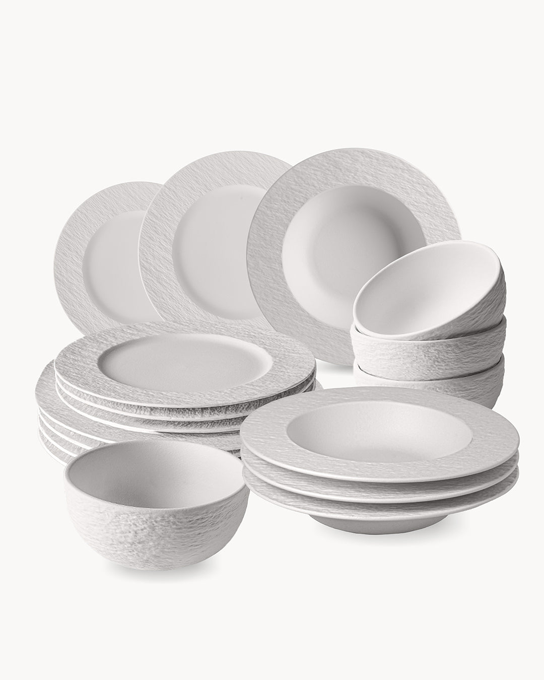 Geschirrset Oasis 16 teilig für 4 Personen mit Suppentellern
