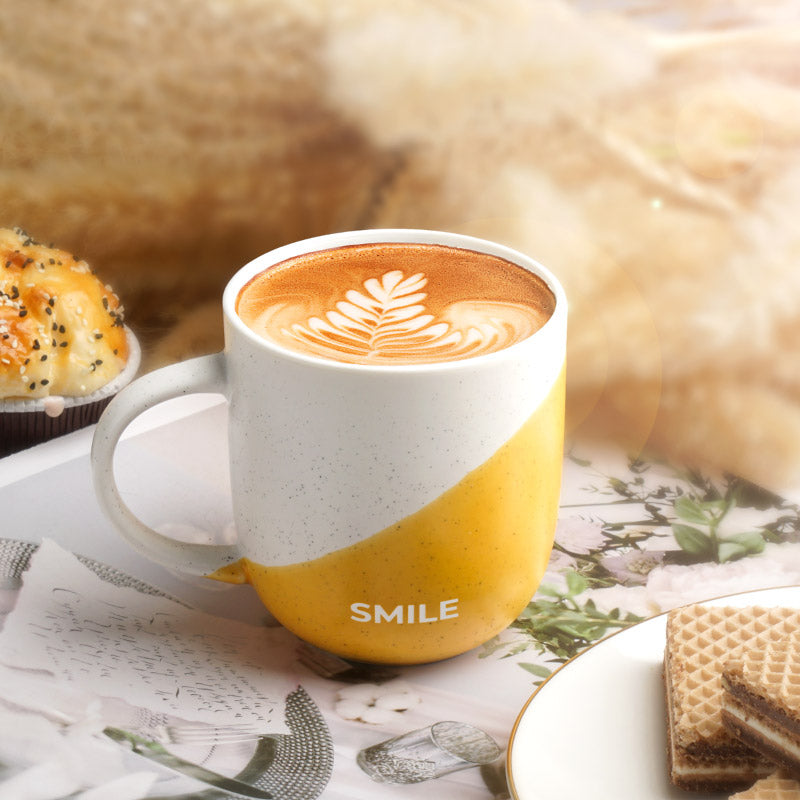 Miamio Geschirr - Kaffeetassen mit Spruchen 4er Set Keramik 300ml
