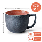 Miamio Kaffeetassen Las Palmitas 6er Set Keramik 470ml
