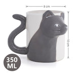 Miamio Parchen Tassen 3D Katzen Keramik, Geschenk fur Paare