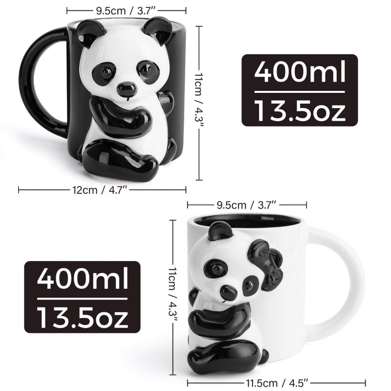 Miamio Parchen Tassen 3D Panda Keramik, Geschenk fur Paare