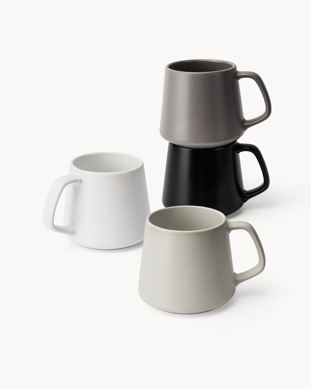 Miamio Kaffeetassen Luxe 4er Set Keramik 420ml