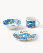 Miamio Kindergeschirr Set 3-teilig: Tasse, Teller & Schussel Keramik
