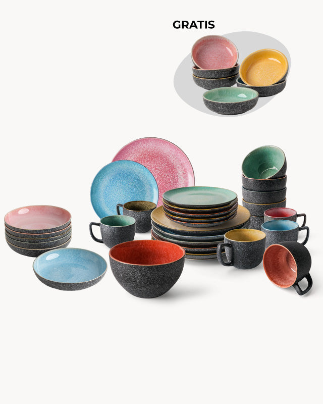 Las Palmitas Dinner-Set – mit gratis Dip-Schälchen