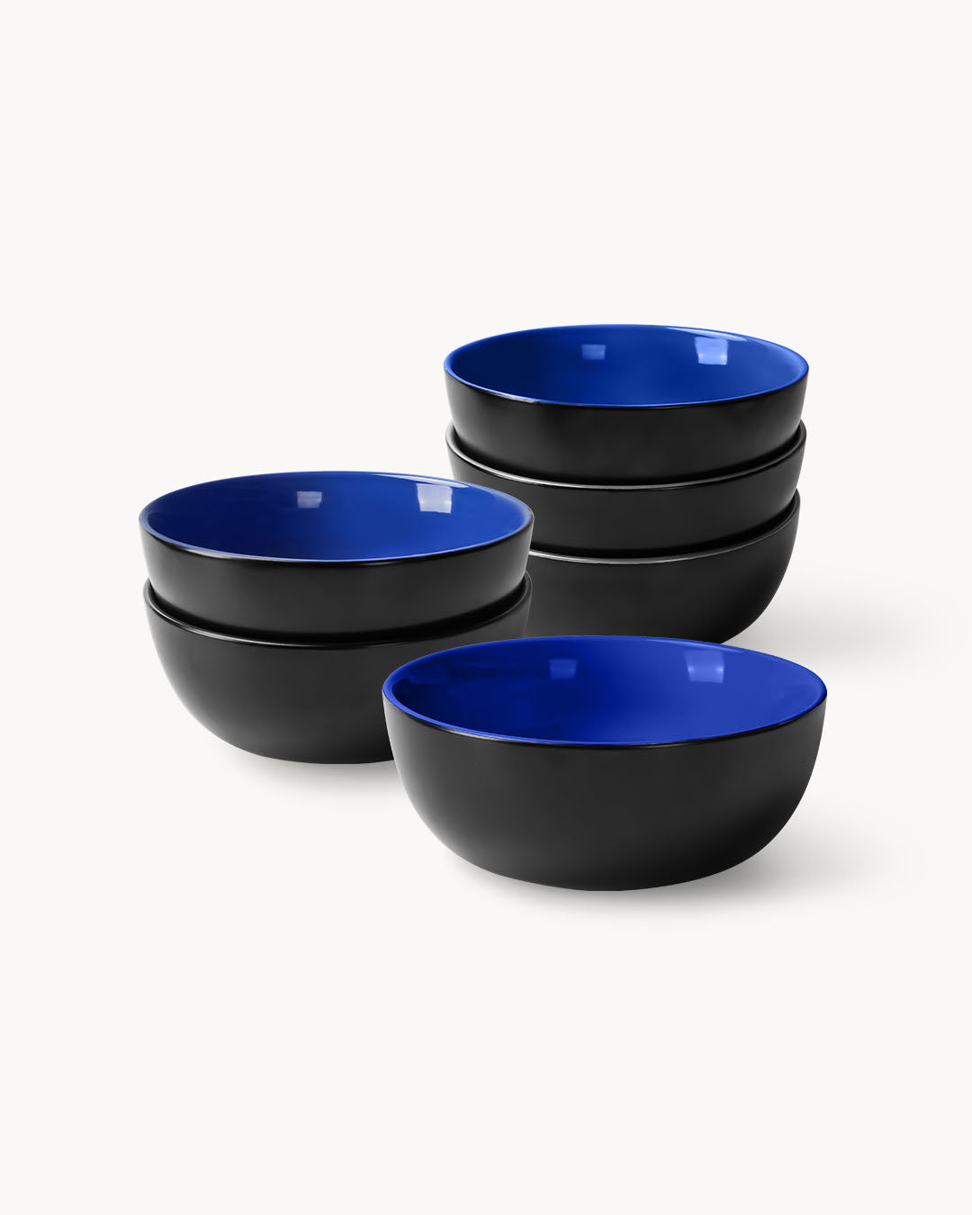 Miamio Schussel Le Papillon 6er Set Keramik 500ml blau