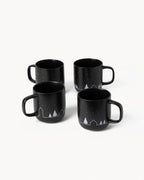 Miamio Weihnachtstassen Vinter 4er Set Keramik, Wintermotiv 500ml 4